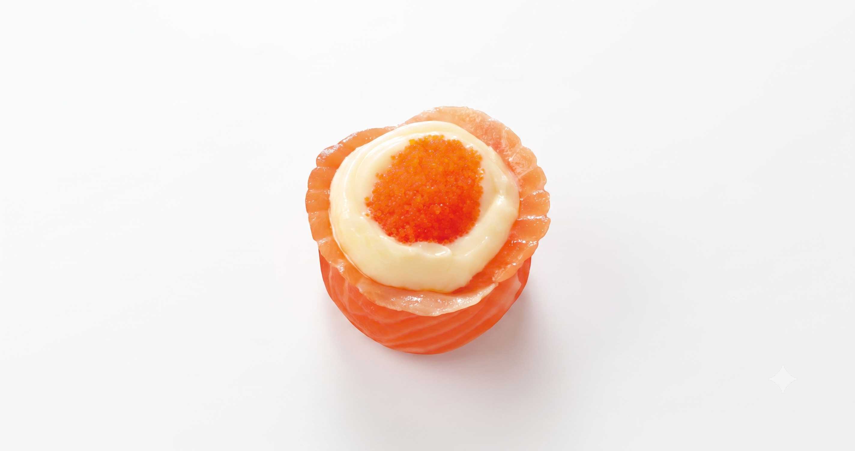Sushi Express Salmon and Capelin Roe Sushi (valued at HKD12)